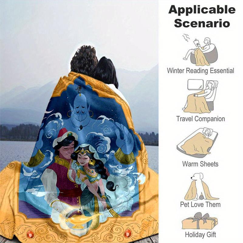 1 pezzo, L'Avventura Magica di Aladdin e Jasmine: Un Accogliente Regalo per l'Arredamento della Casa, Perfetto per Camera da Letto, Soggiorno, Viaggio, Campeggio