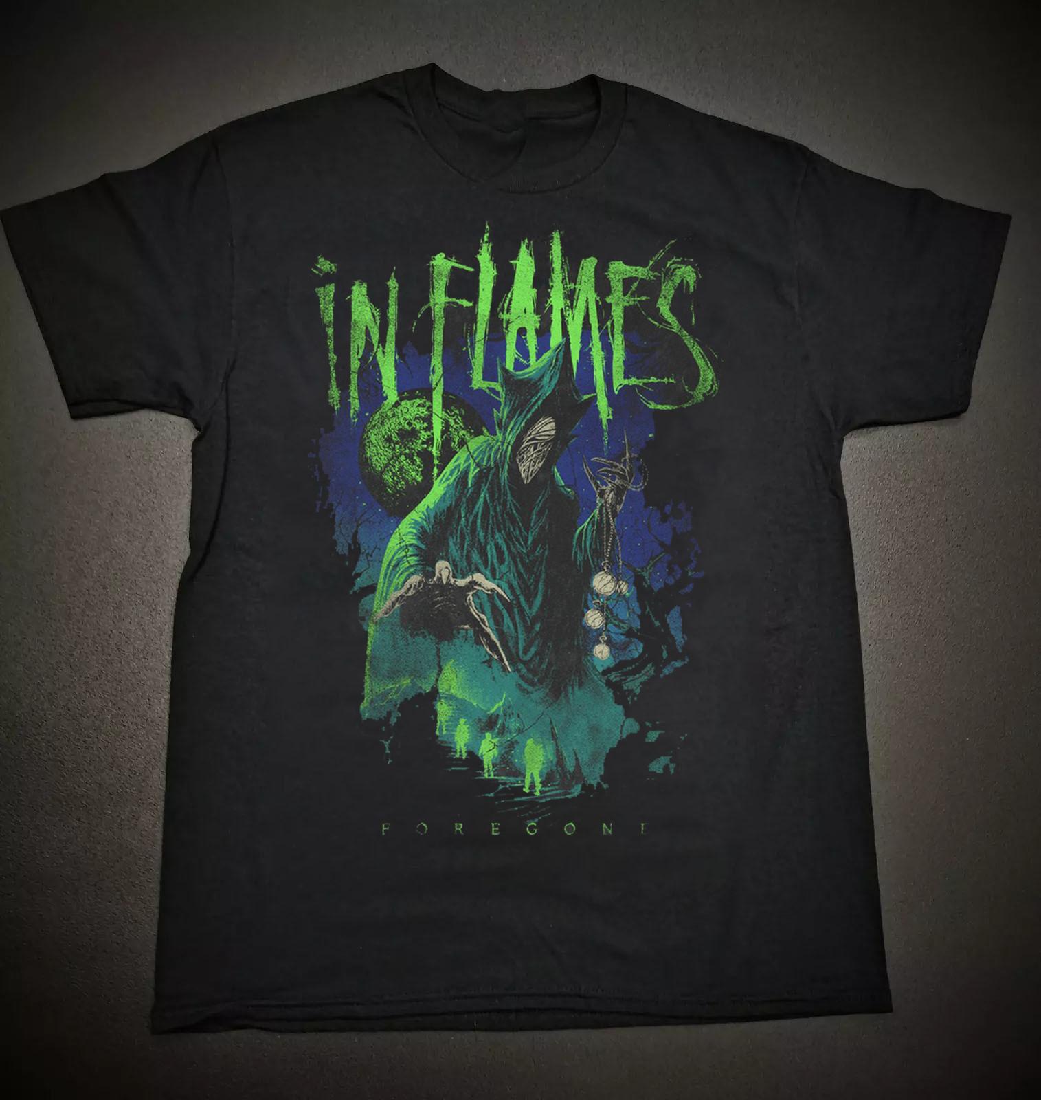 In Flames Band T-Shirt Foregone Album Cover Graphic Short Sleeve Tee M