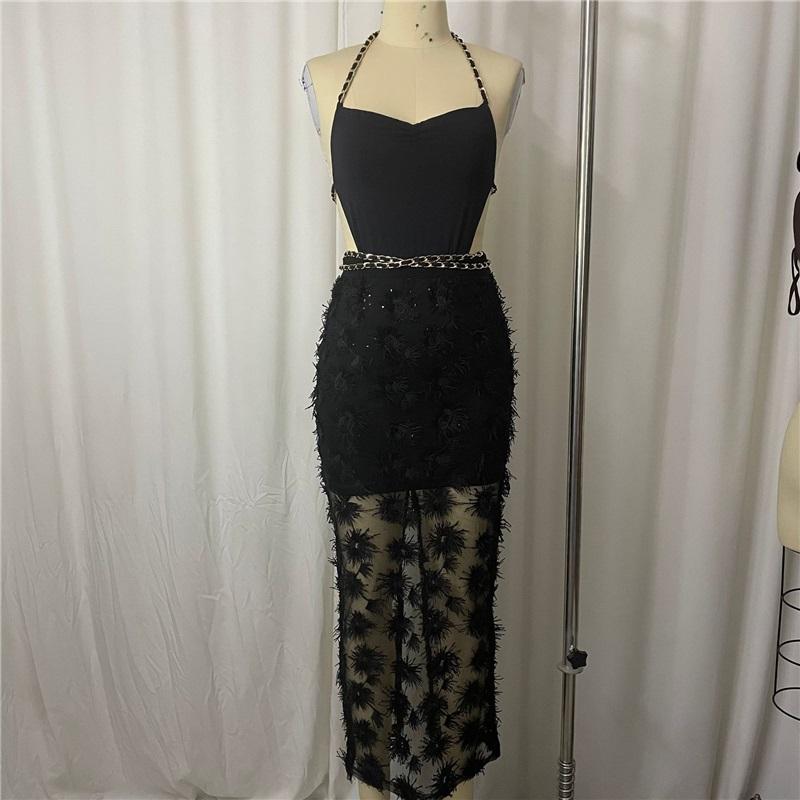 Tooxika Black Chain Design Swimsuit