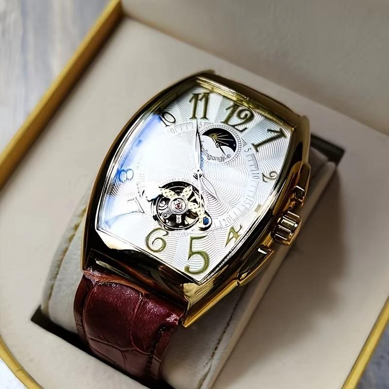 Duke of Lorraine Automatic Mechanical Hollow Tourbillon Sun Moon Star Watch Men's Mechanical Watch