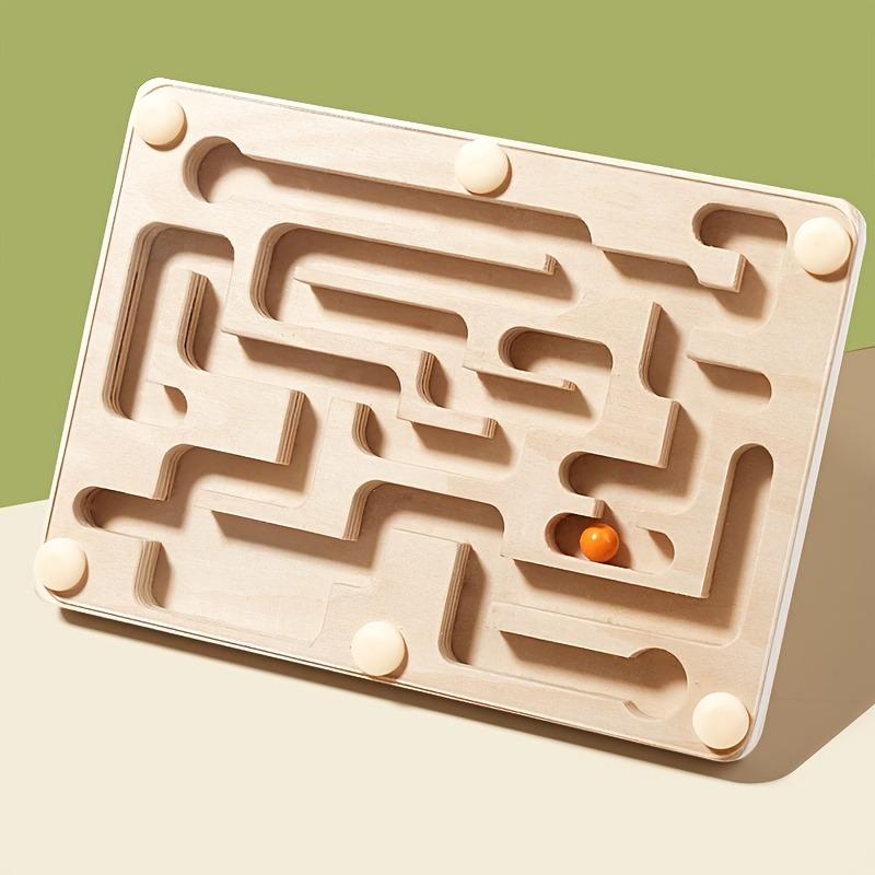 A Wooden Balance Maze Toy Made of Linden Plywood, Designed to Focus on Balance Training And Hand-Eye Coordination Through Fun Gameplay