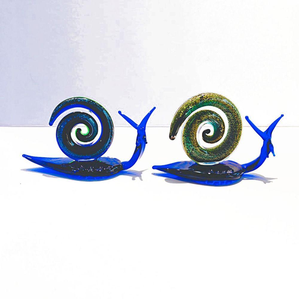 Glaze Crafts Snail Figurines Mini Snail Ornaments Micro Landscape Glass Snail Miniature  Gift