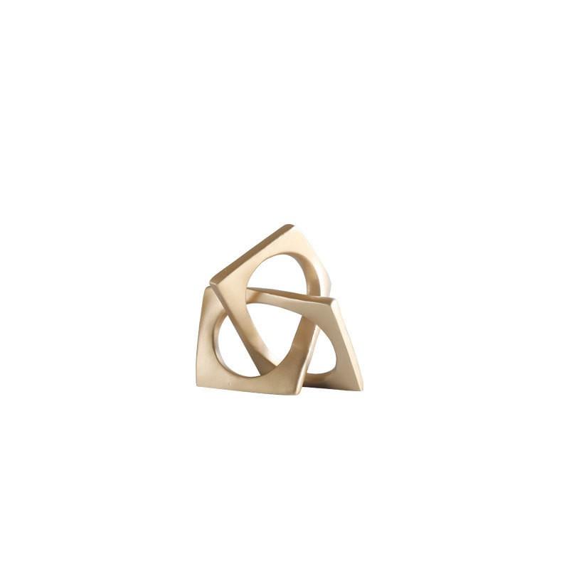 Modern Geometric Metal Decor Minimalist Electroplated Accent Living Room Office Cabinet