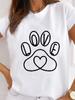 Fashion Short Sleeve Ladies 3D Print Women's T-shirts Cat Graphic Animal Pet Love Style Clothes Summer Female T-shirts