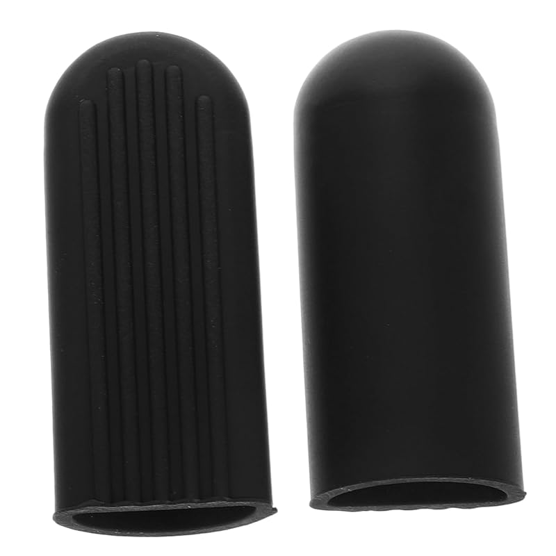 JUMPLAWN 2pcs Silicone Electric Scooter Kickstand Protective Covers, Anti-Slip, Durable, Black, Compatible with Bicycle Side Stands, Footrest
