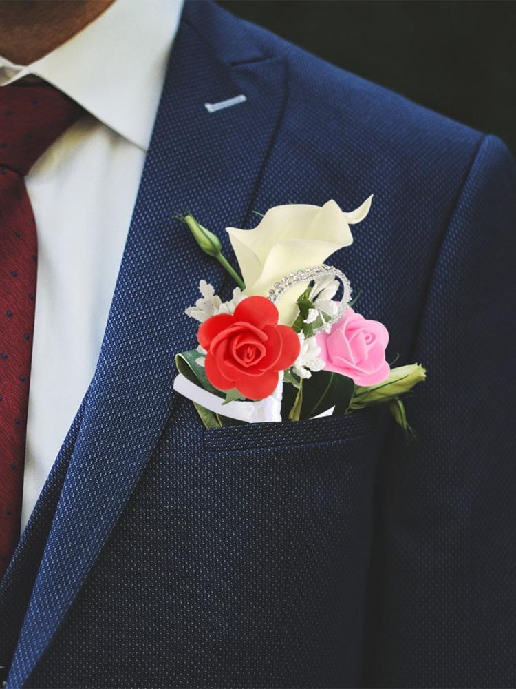 500 Pcs Valentine's Day Mini Roses for Crafts 3.5cm Flowers Artificial Roses Foam Flowers Fake Flower Heads for Baby Shower Table Wedding Decorations