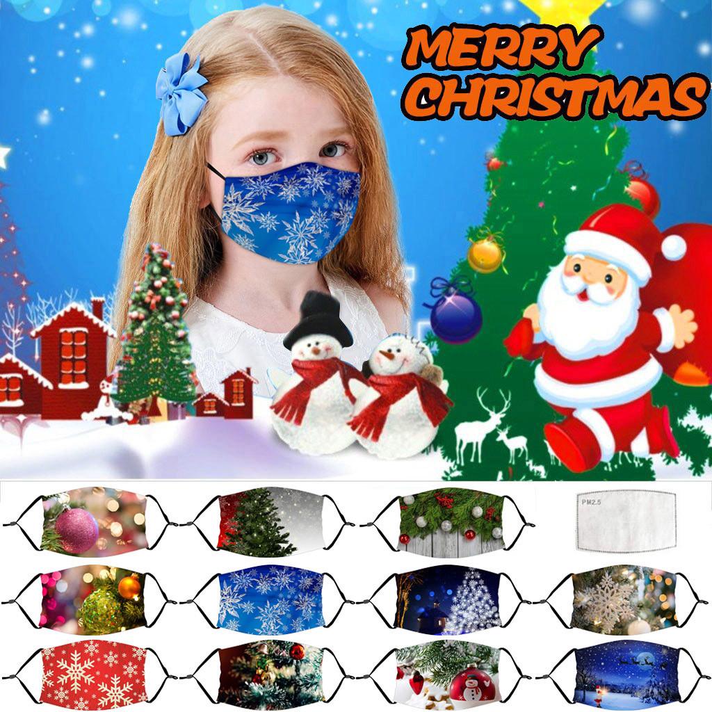 

Children s Kids s Christmas Printed Dust-Proof Breathable Mask With Filter