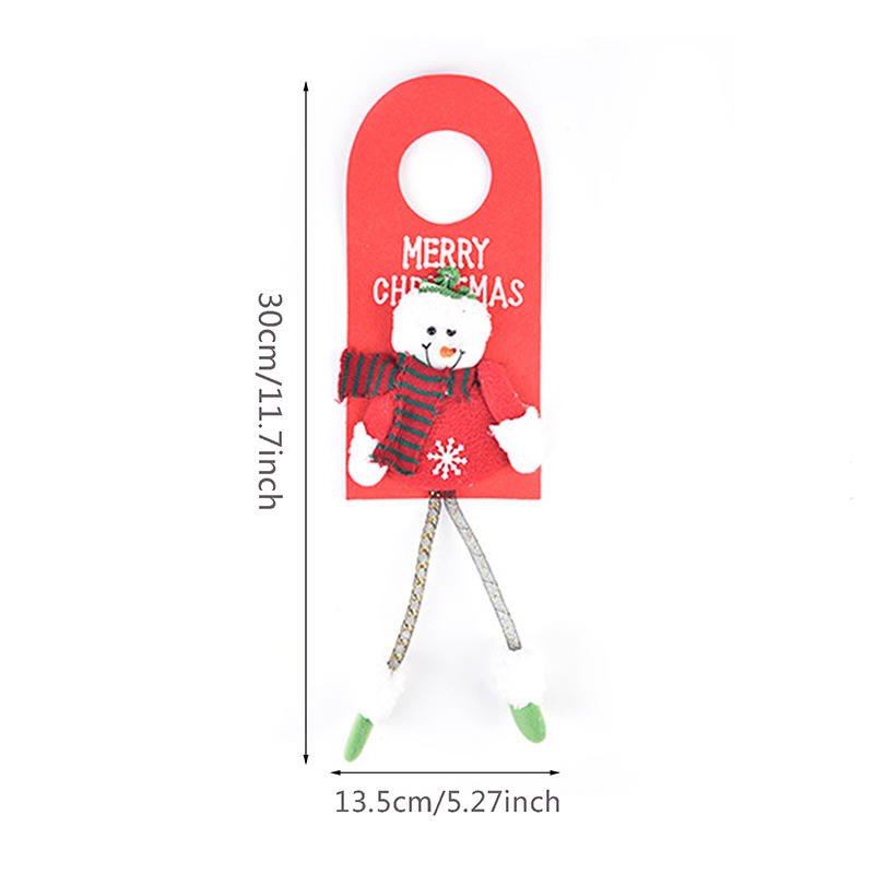 Christmas Hanging Decoration Velvet Santa Claus Elf Doll Label Hanging Ornament Xmas Tree Pendant Merry Christmas Supplies