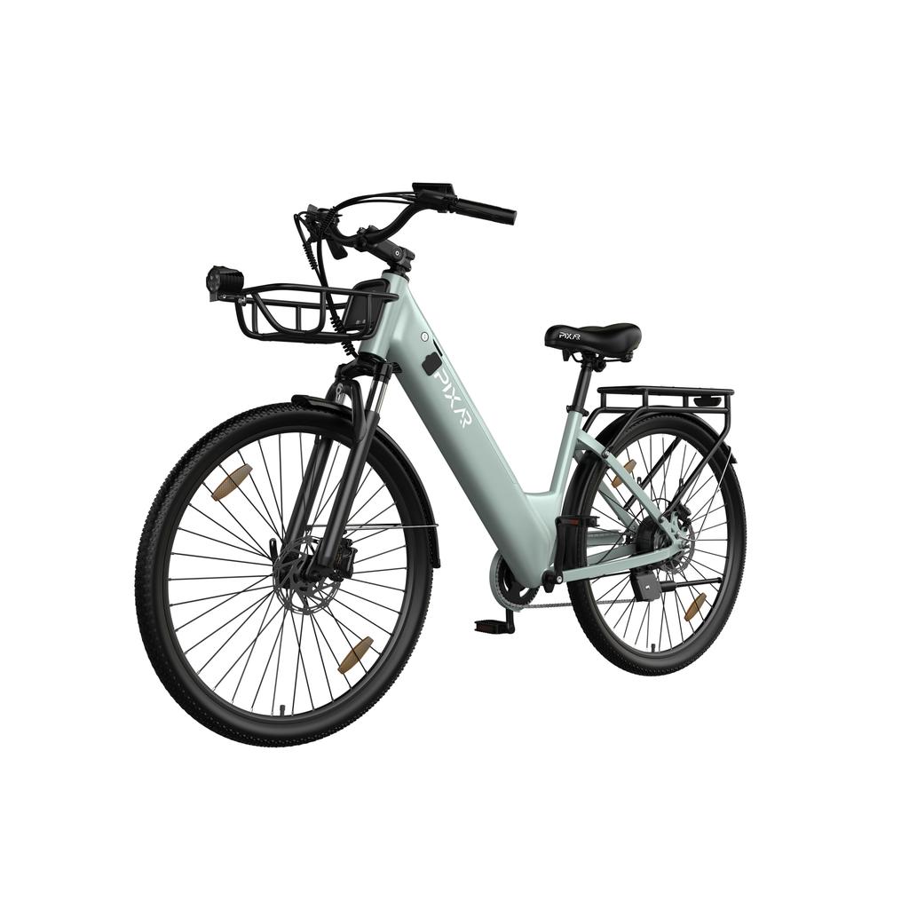 PIXAR C1 PRO Commuter Electric Bike, 36V 18Ah Battery, Shimano 7-Speed, Hydraulic Brakes