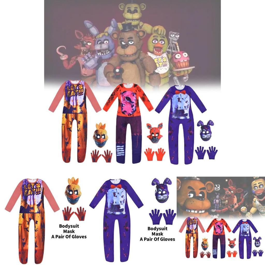 Five Nights At Freddys Children Cosplay Costume With Polyester Fabric For Parties