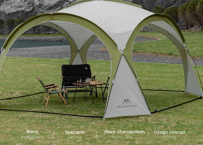 Moonlight White Dome Outdoor Camping Tent - Large Canopy with Screen and Curtains