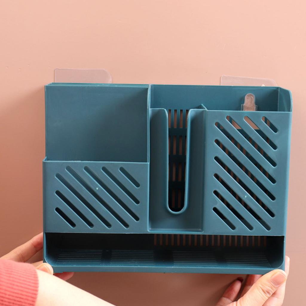 Multifunctional Drain Chopsticks Cage Wall Mounted Chopsticks Holder Punch Free Kitchen Tableware Soup Spoon Storage Box