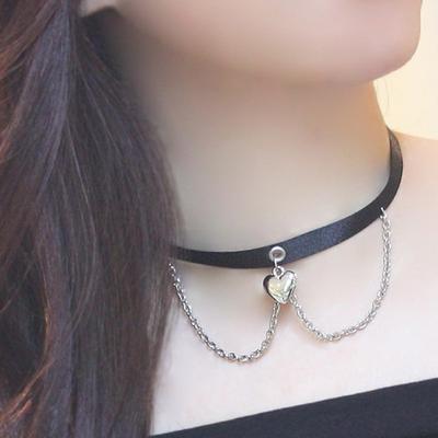 Glammuse [Řada chokerů Glam] Řetízkový přívěsek Srdce