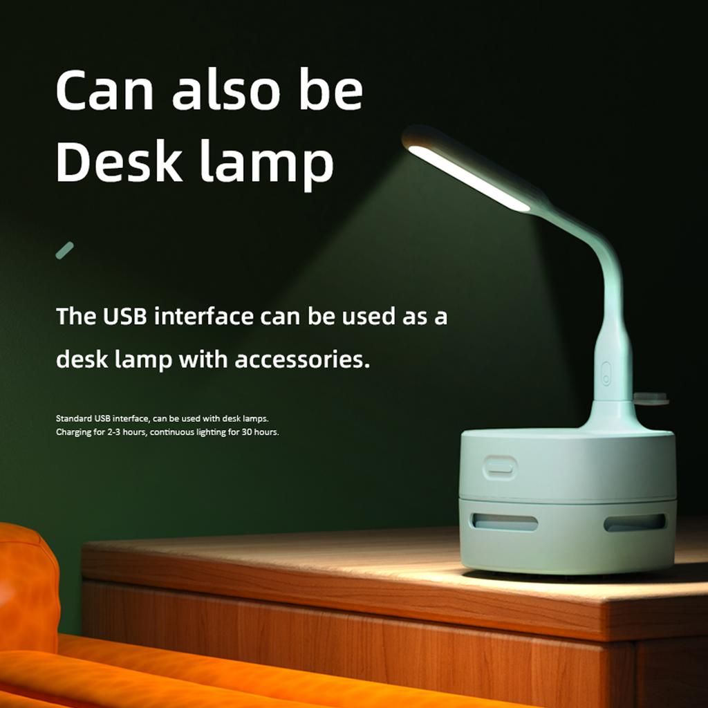 Mini Desktop Vacuum Cleaner with USB Fan Portable Cordless Table Dust Sweeper Rechargeable Battery