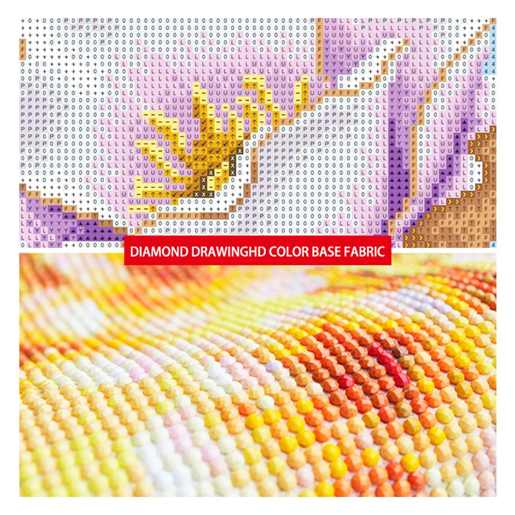 30x40cm Oil  Canvas Diy 5D      Material  Kit Elephant-shaped Pattern Full Rhinestone Embroidery Home Decoration
