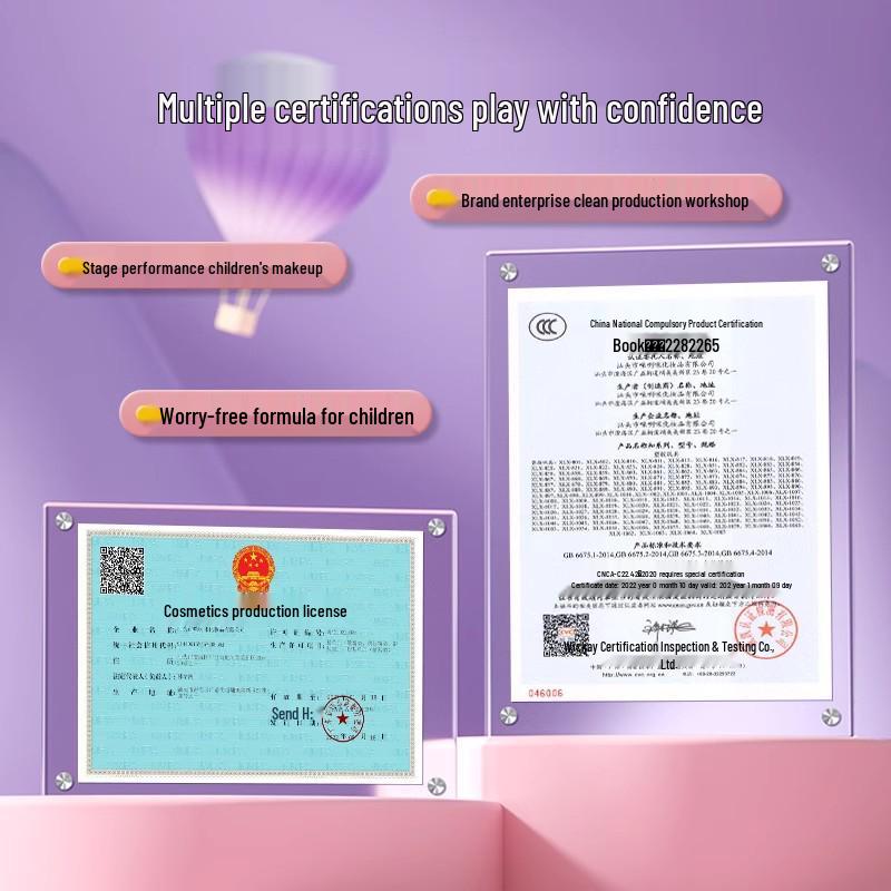 Ensemble de Maquillage de Princesse pour Filles: Kit de jeu de rôle avec rouge à lèvres et vernis à ongles