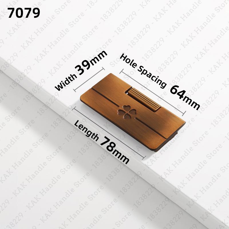 KAK Hidden Furniture Handle Gold Aluminum Alloy Flat Concealed Buckle Cabinet Pulls Flush Mounted Wardrobe Door Handle Hardware