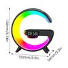 15w Wireless Charger Stand Rgb Night Light Atmosphere Lamp Bluetooth Speaker Alarm Tf Fast Charging Station For Iphone Samsung
