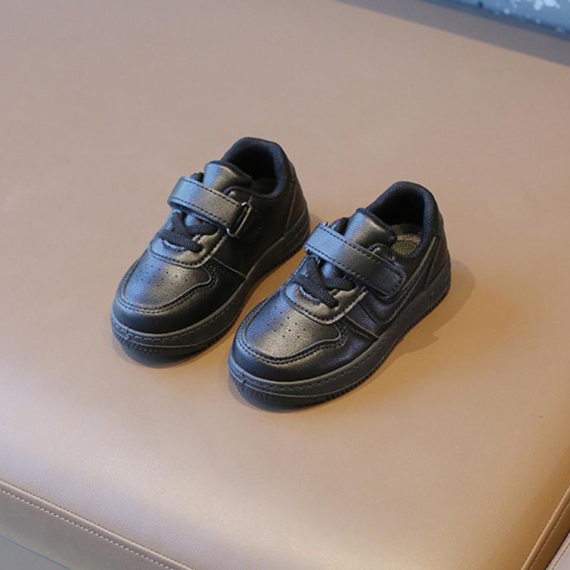 

Детская белая обувь, весенне-осенняя спортивная обувь для мальчиков и девочек, дышащая повседневная обувь на плоской подошве, обувь для малышей с мягкой подошвой 27 чёрный