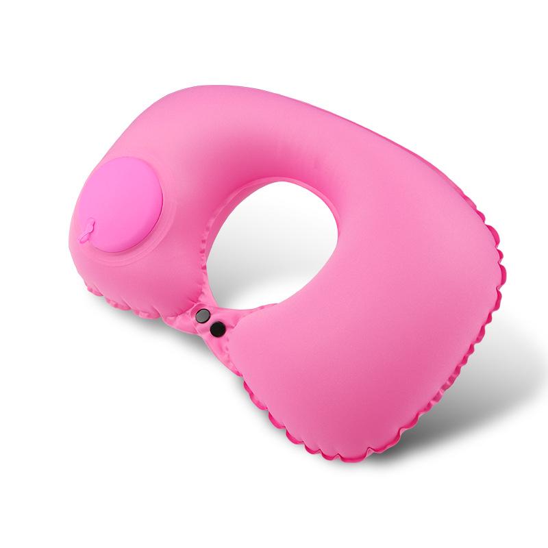 Custom Inflatable U-Shaped Travel Neck Pillow for Car & Airplane