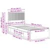 Bed Frame with Storage Space and Headboard Concrete Grey 90 x 190 cm