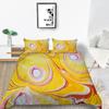 3D Color Halo Printing Bedding Single Double Bed Full Size Quicksand Pattern Pillowcase and Quilt Cover Washable and Comfortable Home Decoration