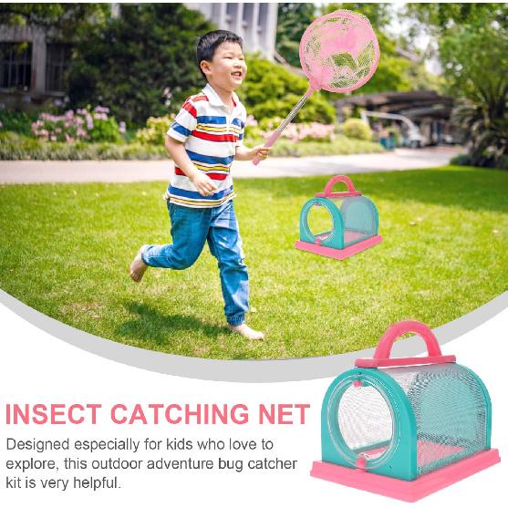Gadpiparty Kids Insect Catching Tools - Outdoor Exploration Set with Cage, Tweezers, Magnifying Glass, Net & Observation Cup - Learning Toys for