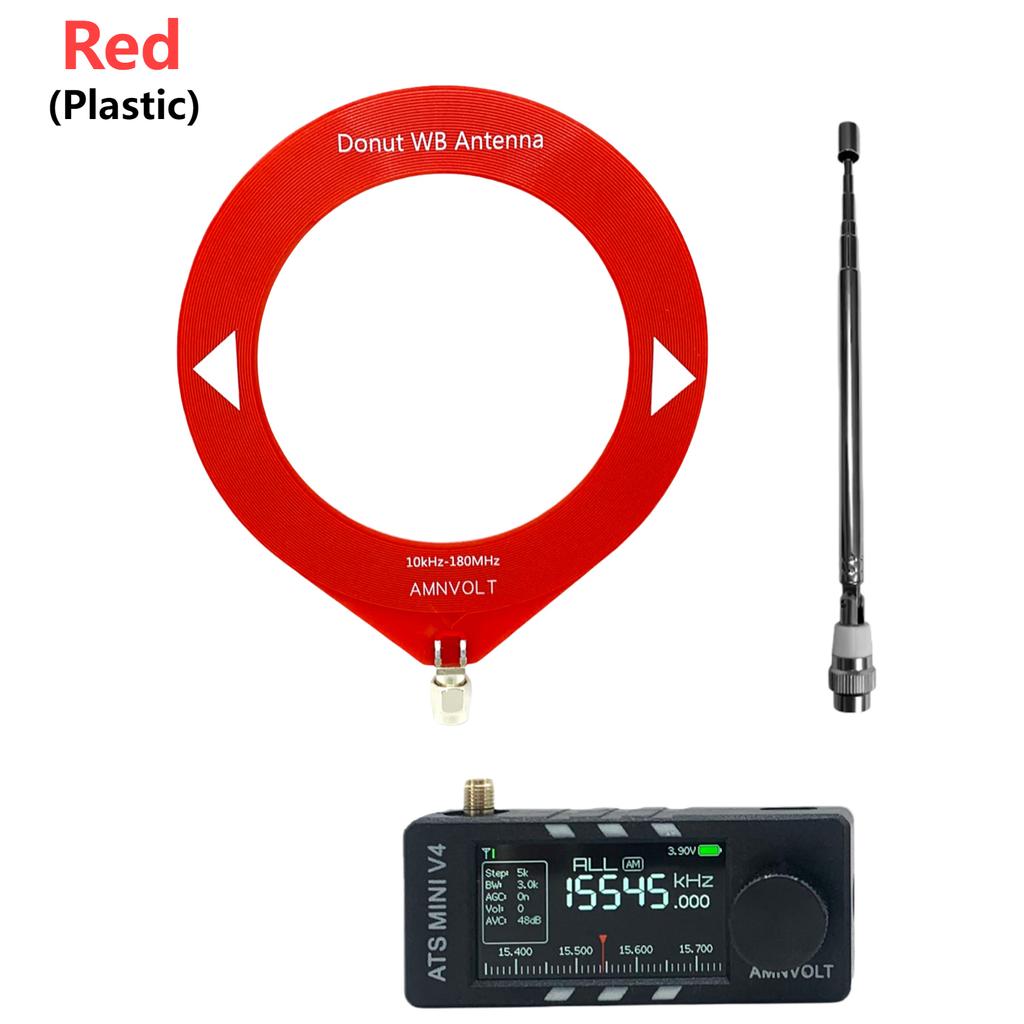 AMNVOLT V4 ATS MINI Si4732 DSP Radio LSB USB AM FM All Band Radio W/ Antenna 1.9inch IPS Screen Portable Pocket Radios ESP-32-S3