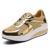 Shiny Casual Sneakers for Women Thick-soled Platform Shoes Fashionable Student Shoes