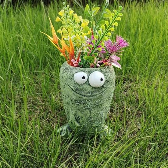Animal Plant Pot, Animal-Shaped Resin Planter, Weather Resistant Matte Texture Plant Container for Outdoor Indoor Decor