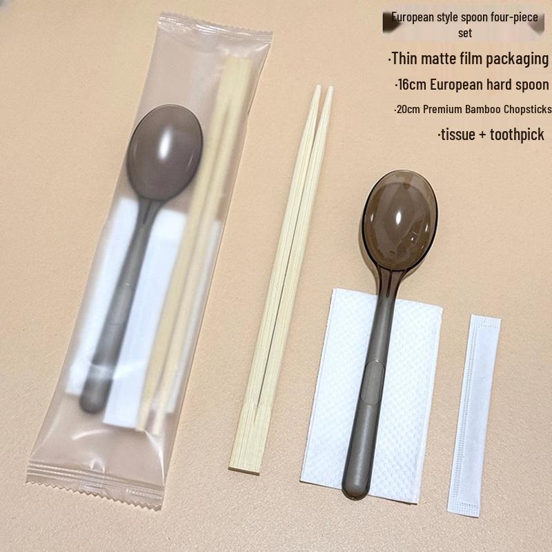 Maud Lanka Frosted Bamboo Fiber Disposable Cutlery Set