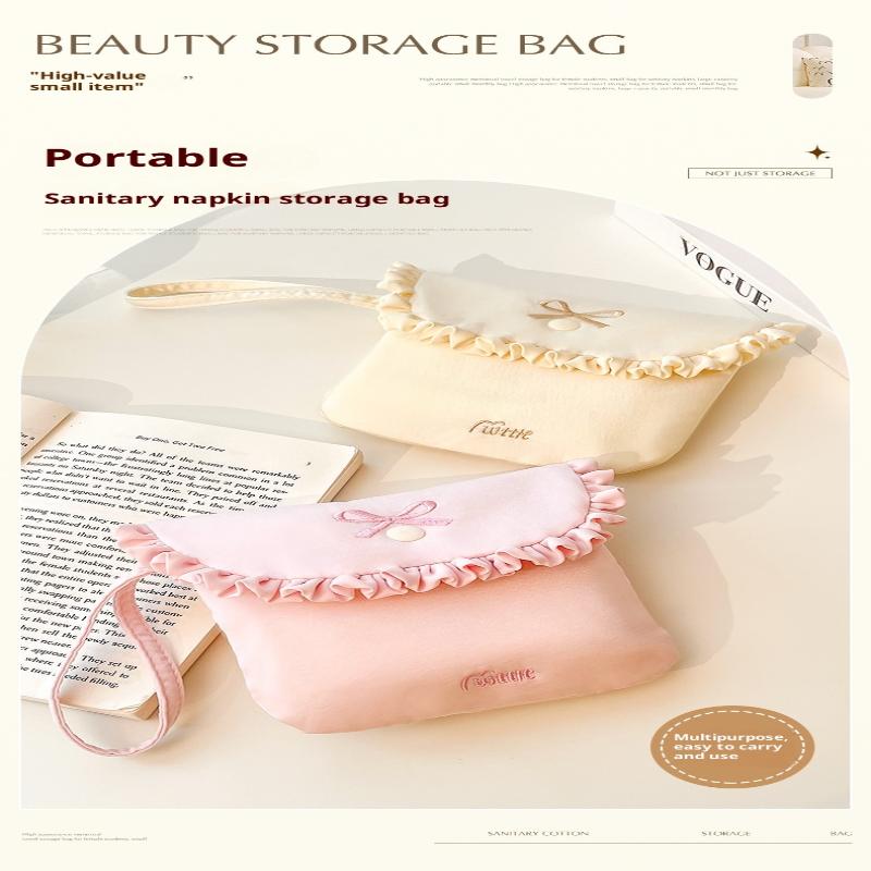Binden Menstruationstuch Aufbewahrungstasche Tragbar Mini Student Monatliche Tasche Aufbewahrungstasche