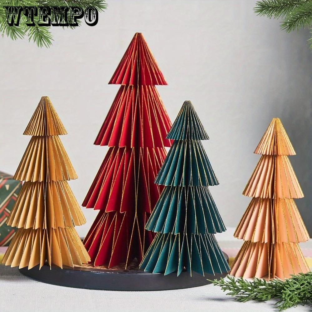 2 piezas Árbol de Navidad de Papel Árbol de Navidad de Panal Árbol de Navidad 3D Centro de Mesa de Panal Navideño Decoraciones para Fiesta de Navidad Árboles de Papel