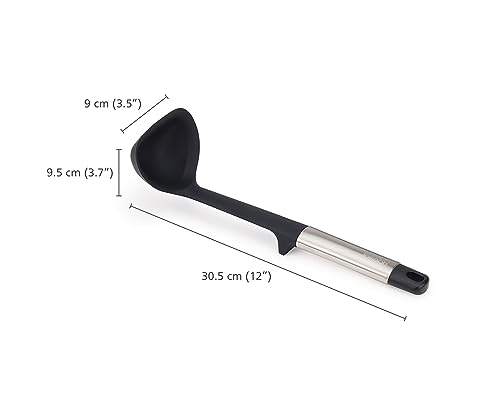 Joseph Joseph Elevate Silicone Ladle Spoon, BPA-Free, Heat-Resistant Non-Stick Kitchen Utensil with Weighted Stainless Steel Handle [Authentic] 10572