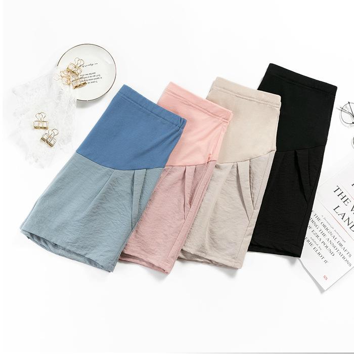 2023 Summer Maternity Cotton & Linen Belly Support Shorts - Casual, Trendy, Loose Fit for Pregnant Women