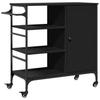 Kitchen Trolley Black 87.5 x 38.5 x 84.5 cm Engineered Wood