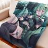Cartoon Genshin Impact Collei Flannel Blanket Cover Warmth Soft Anime Blanket Multifunctional Decor Home Universal Blankets