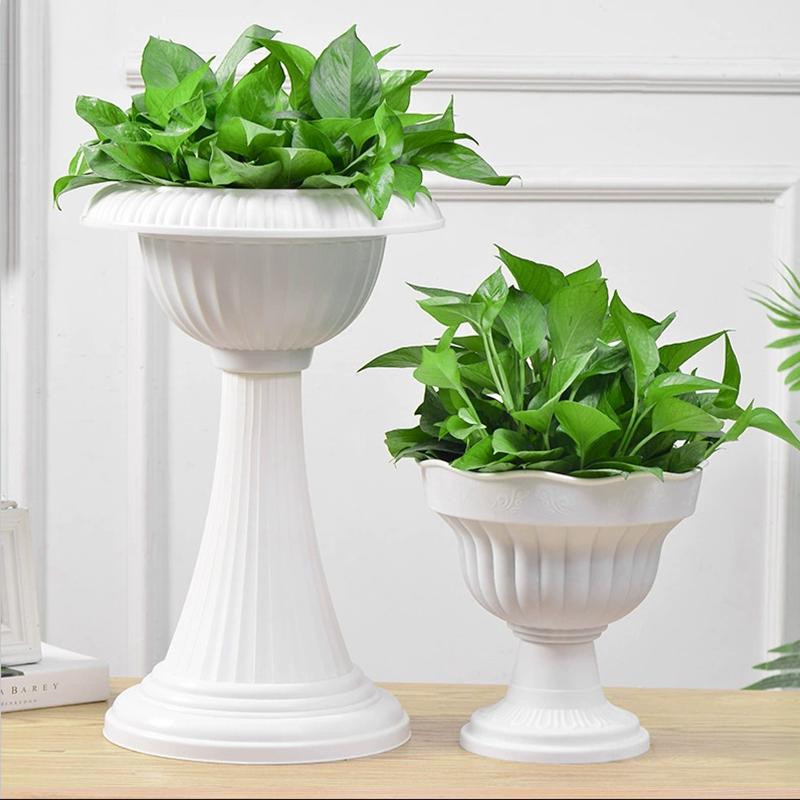 Large Wave Ripple Plastic Vase Modern Nordic Design Space-Saving Flower Pot Arrangement for Living Room Desk Home Accessories
