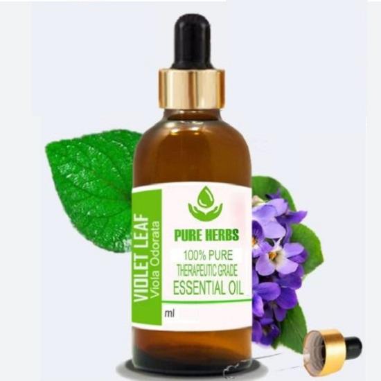 

Pure Herbs Violet Leaf (Viola odorata) Pure & Natural Therapeutic Grade Essential Oil Glass 5 ml