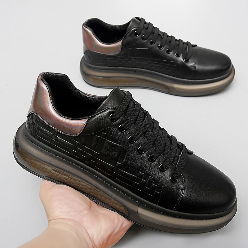 Špičková kvalita Nejnovější design Popcornová podrážka Pánské boty Kožené Ležérní boty Pánská móda Obchodní Prodyšné Pánské tenisky Pohodlné