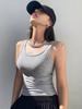 Solid Color Cotton Sling Vest Women's Inner Backing Black and White Spring and Summer Slim Fit Outer Wear Anti-light Top
