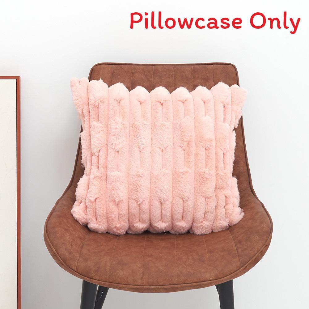 Pillowcase Only Luxurious Faux Rabbit Fur Pillow Covers Modern Chic Sofa Cushions In Various Sizes