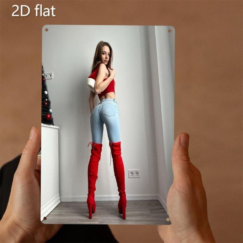 Pin-Up Girl Blechschilder, Garage Werkstatt Metalldekor 20x30cm