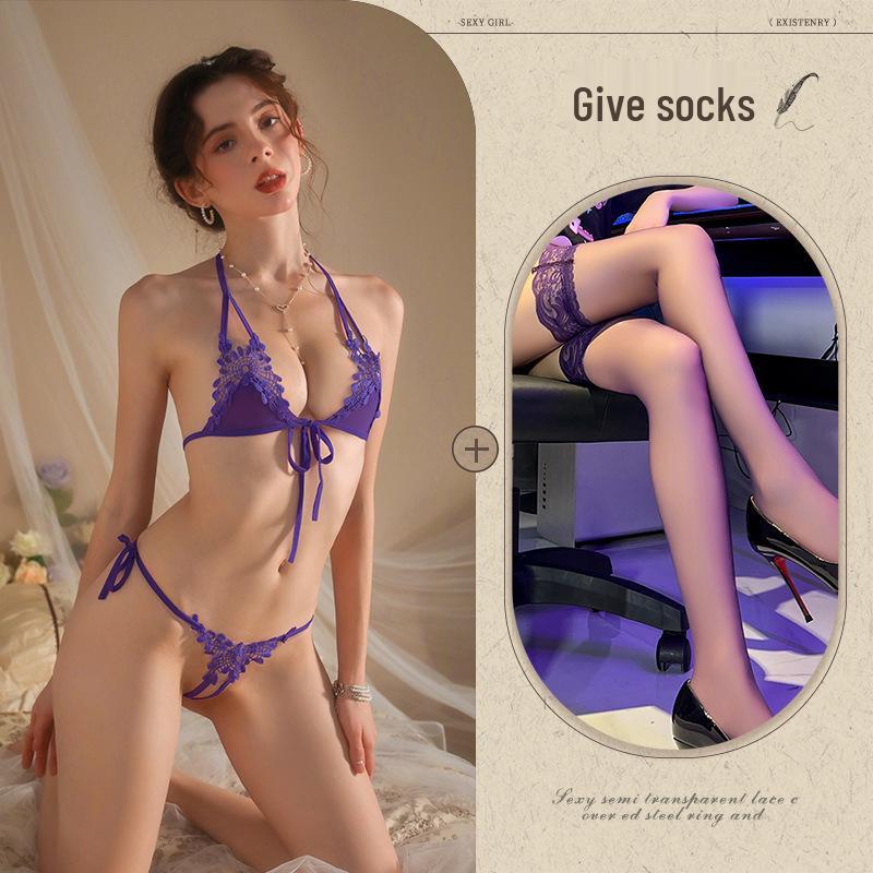 Sexy Übergrößen-Dessous-Set mit offenem Schritt zum Ausziehen ohne Ausziehen und mit Night Listen Duft.