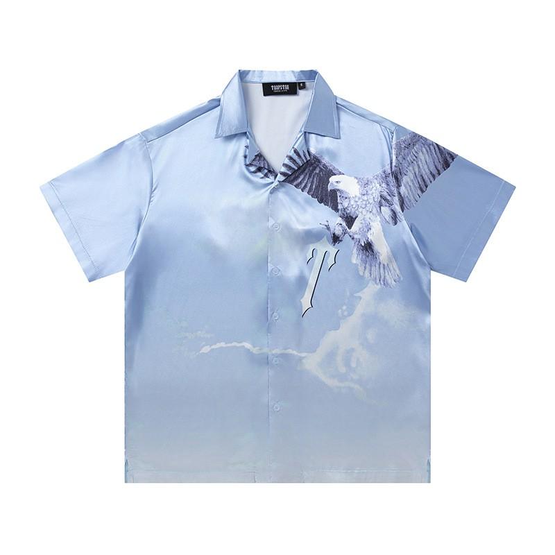 Mens Oversized Streetwear Polo Shirt With Embroidered - Retro Urban Casual Tee