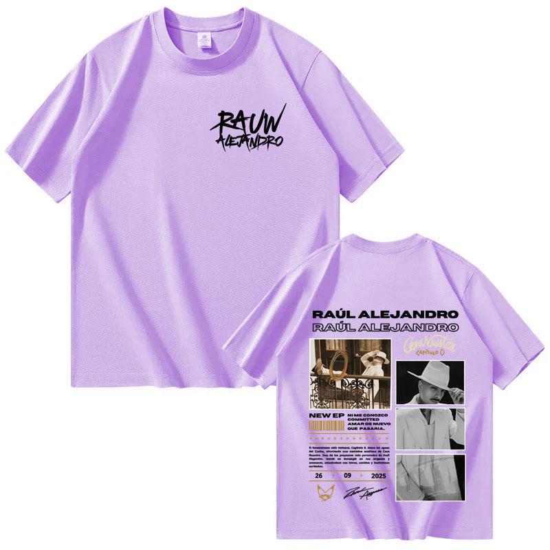 Singer Rauw Alejandro Album Cosa Nuestra T Shirts Mens Womens Fashion Short Sleeve Tshirts Casual Oversized Tshirt Streetwear