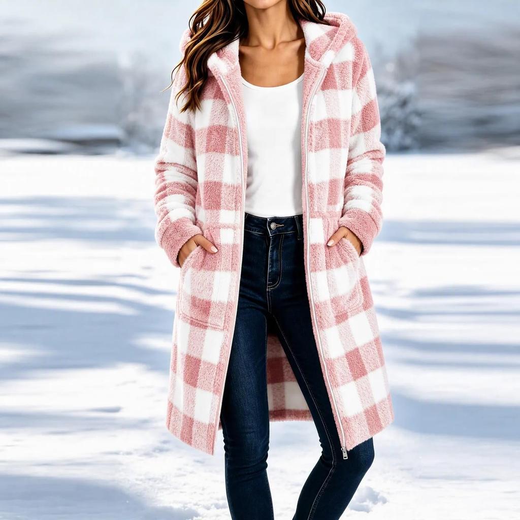 Women's Fashion Casual Flannel Plaid Long Sleeve Jacket Versatile Outerwear for Everyday Wear