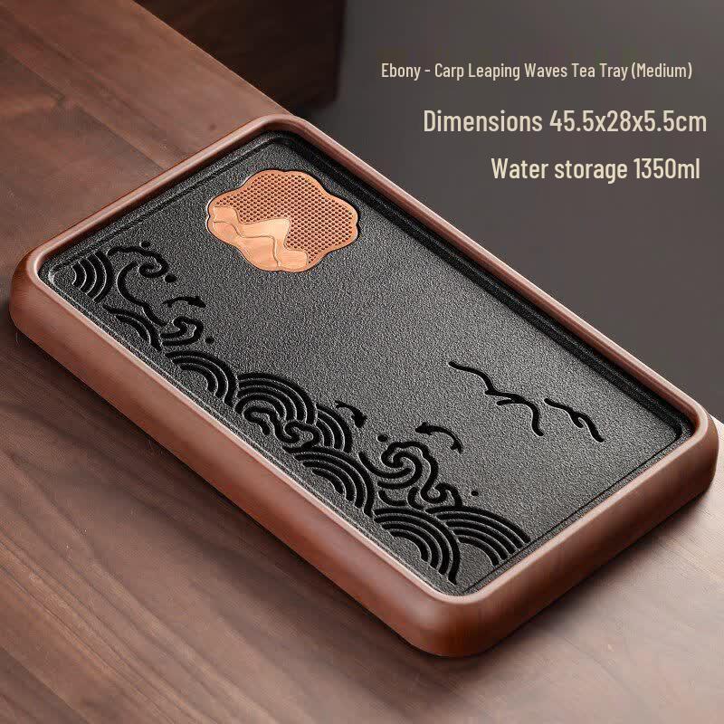 Rectangular Double-Layer Melamine Tea Tray