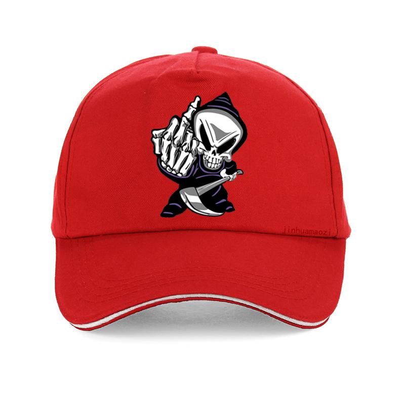 

Summer Skull Middle Finger harajuku Print Baseball Cap ladies Summer visor hat Casual Streetwear Reaper middle finger Dad hats Adjustable