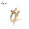 Micro-inlaid Zircon Sword of Justice Vintage Ring Gold Personality Men's and Women's Trend Ring